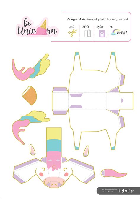 3d Unicorn Printable