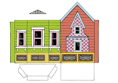 3d Up House Printable