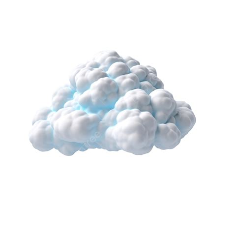 3d cloud icon transparent, Illustration of cloud icon on transparent background 14392000 png
