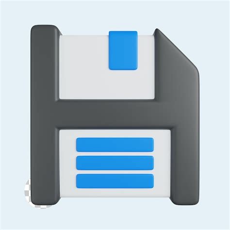 3d save icon, Save 3d illustration