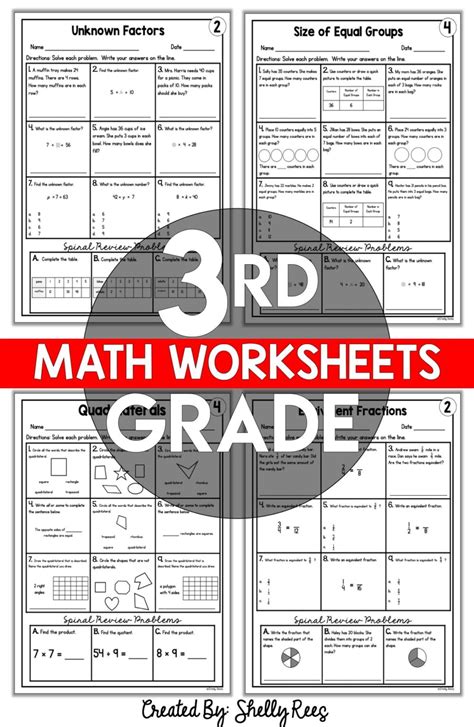 3rd Grade Math Printables