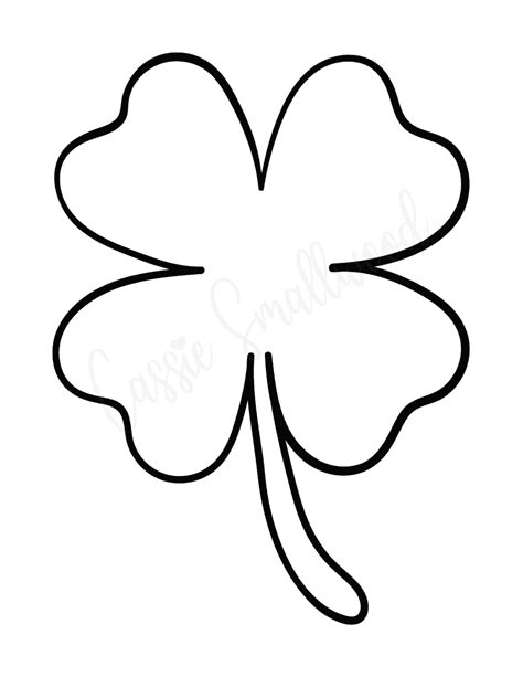 4 Leaf Clover Cut Out Template