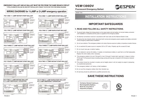 4 Pin Compact Fluorescent Wiring Diagram