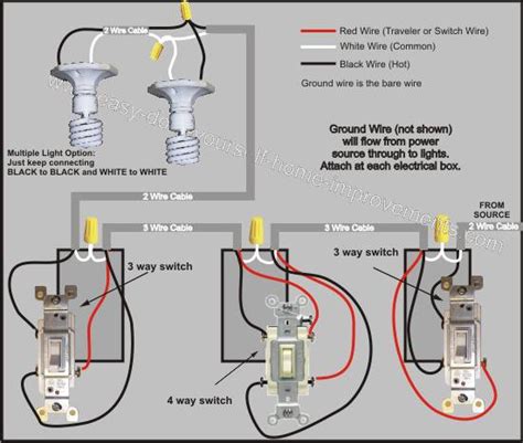 4 Way Switch Wiring Diagram Variations