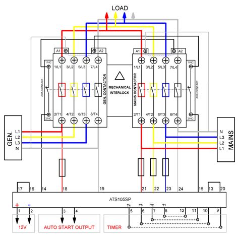 4 pole ats wiring diagram 