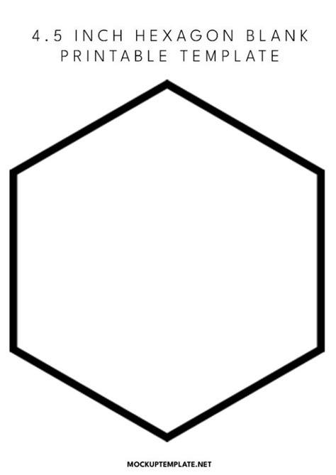 4.5 Inch Hexagon Template