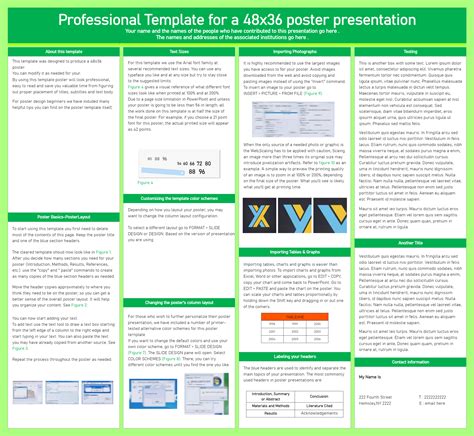 48x36 Poster Template Ppt