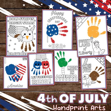 4th Of July Handprint Craft Printable Free