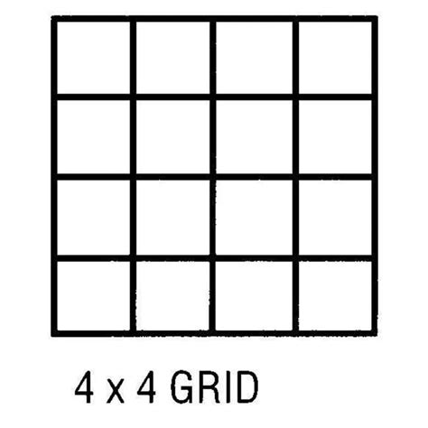 4x4 Grid Template