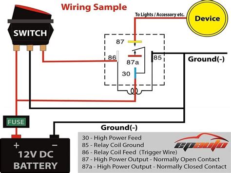 5 Pin Relay Wiring Diagram For Lights