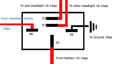 5 Pin Relay Wiring Diagram High Low