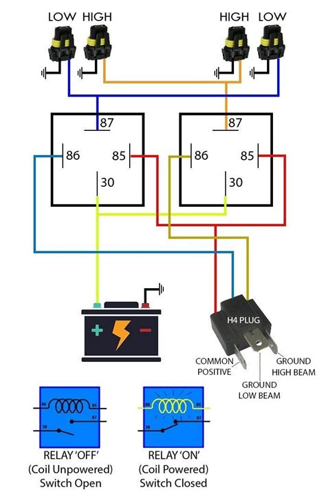 5 Post Relay Wiring Diagram Headlights