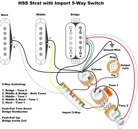 5 Way Switch Guitar Wiring Diagram