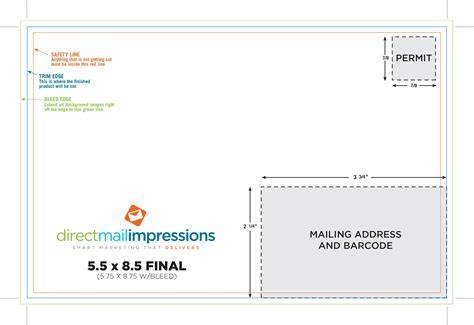 5.5 8.5 Postcard Mailing Template