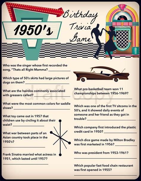 50s Music Trivia Questions And Answers Printable