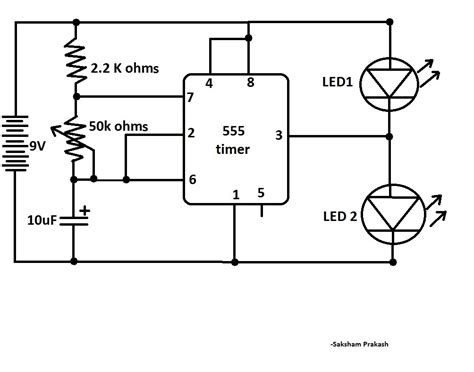 555 led flasher wiring diagram 