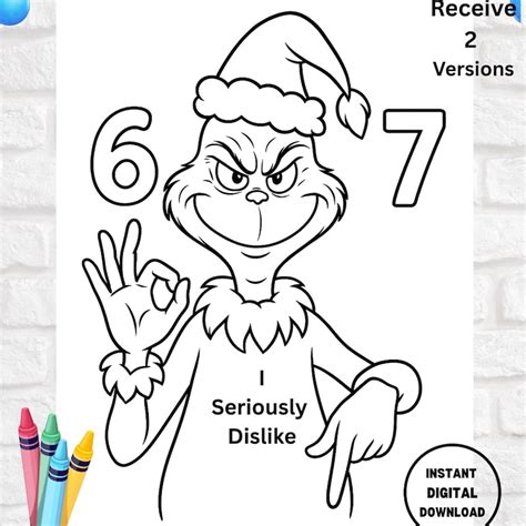 6 7 Coloring Page Printable