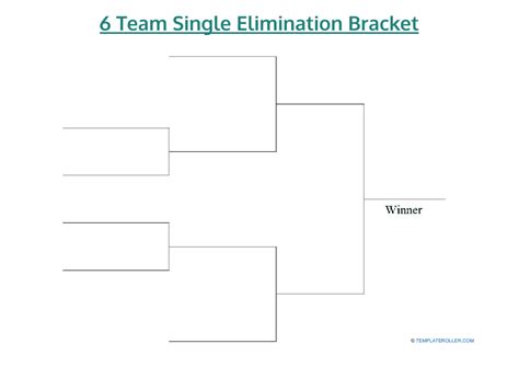 6 Team Bracket Template