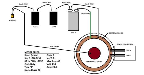 6 lead 2 capacitor motor wiring diagram 