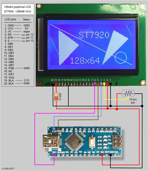 64 X 128 Arduino Lcd Wiring Diagram