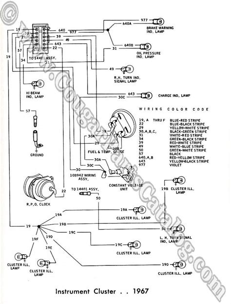 67 cougar wiring harness schematic 