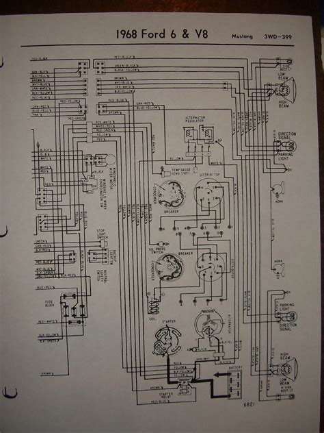 68 mustang headlight wiring diagram 