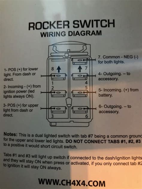 7 Pin Winch Rocker Switch Wiring Diagram