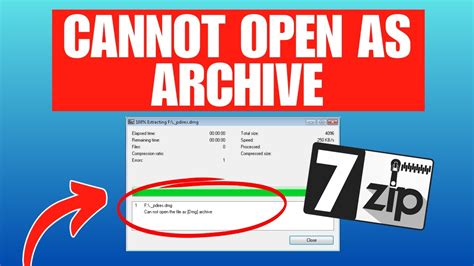 7 zip cannot open file as archive, Fix 7-zip cannot open file as archive error on windows pc