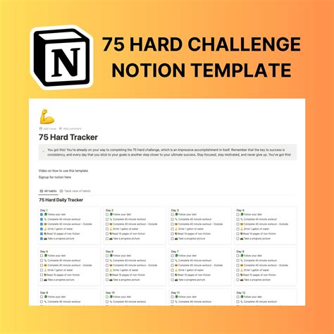 75 Day Hard Notion Template