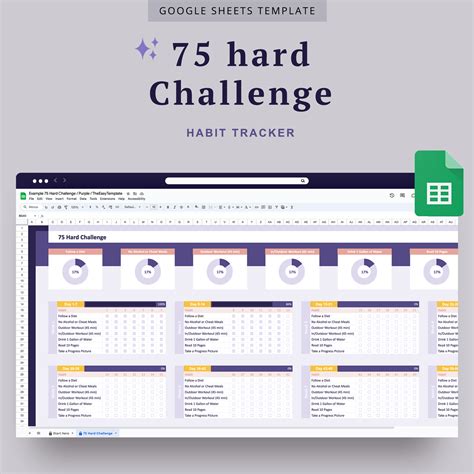 75 Hard Google Sheets Template