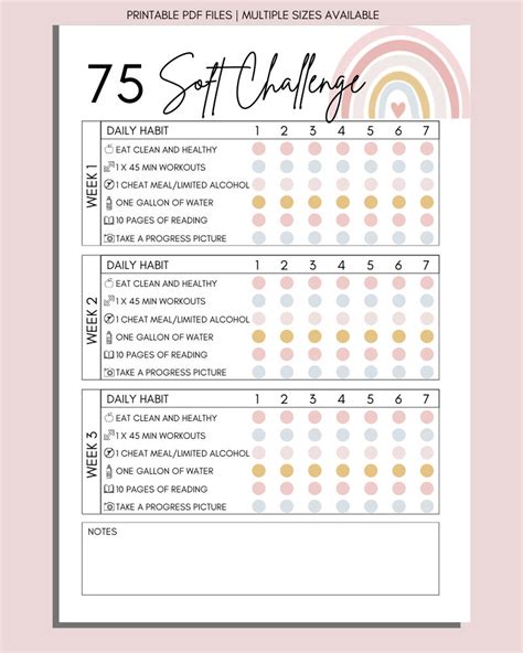 75 Soft Tracker Free Printable