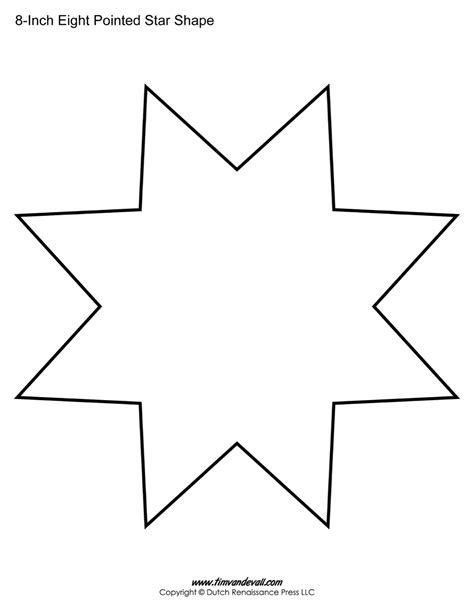 8 Point Star Template