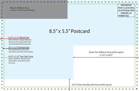 8.5x5.5 Postcard Template
