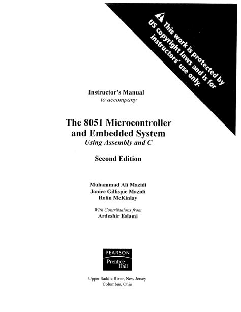 8051 Microcontroller By Mazidi Solution Manual Epub Pdf