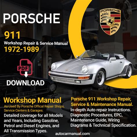 84 89 Porsche 911 Service Repair Workshop Manual Download