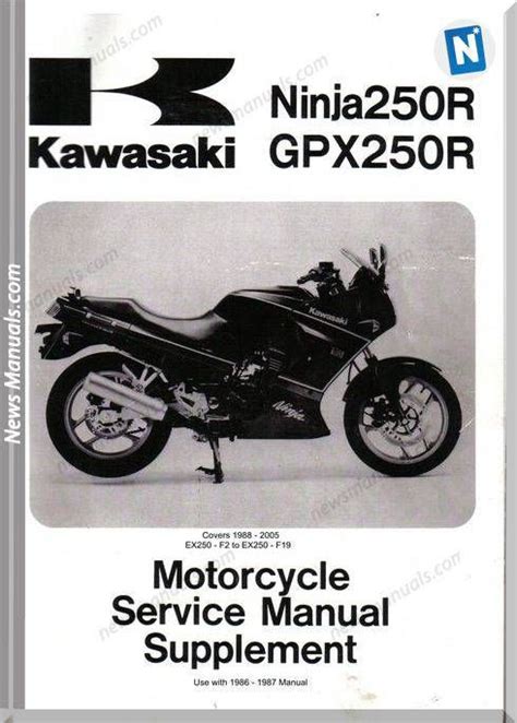 88 05 Kawasaki Ninja Gpx250r Service Repair Manual Download