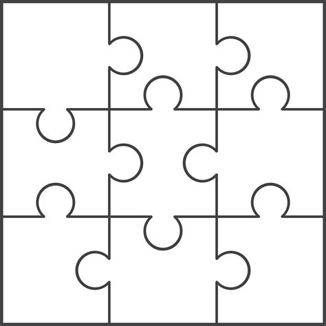 9 Puzzle Piece Template