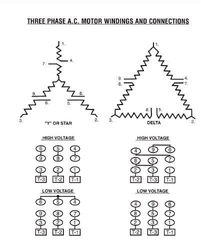 9 lead motor wiring diagram 