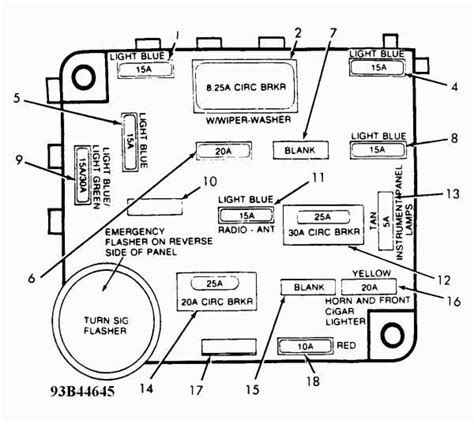 90 ford ranger fuse box 