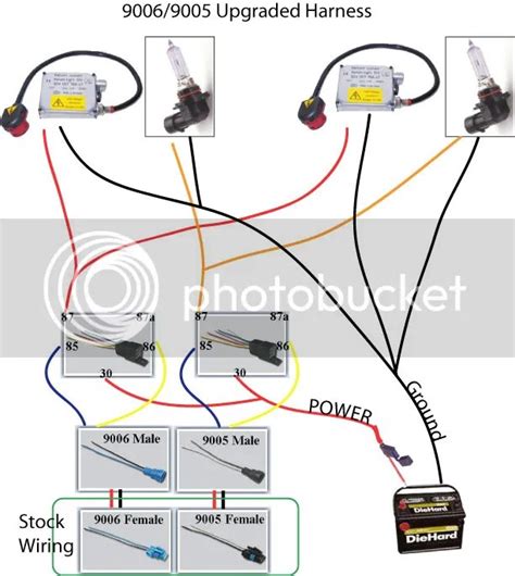 9005 9006 headlight relay wiring diagram 