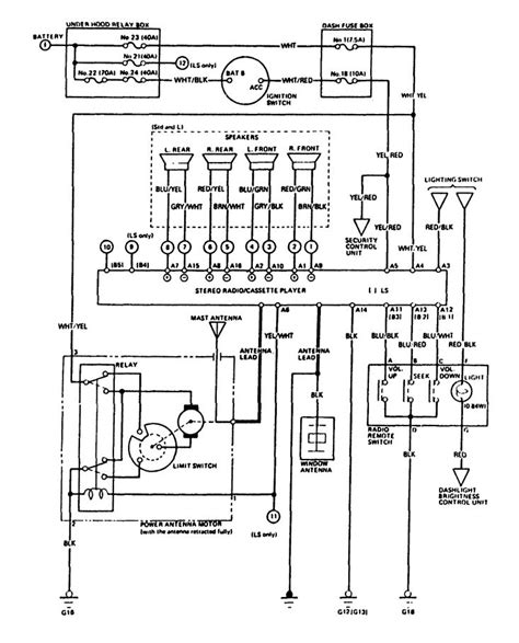 91 acura legend stereo wiring diagram schematic 