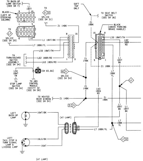 94 jeep wrangler tail lights wiring diagram 