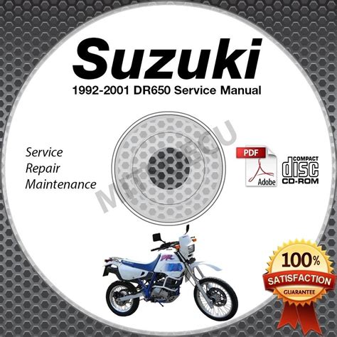 96 2001 Suzuki Dr650 Service Repair Workshop Manual