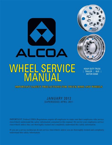 9658 9658 1 9824 Alcoa Wheel Service Manual