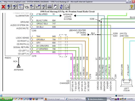 98 mustang radio wiring diagram 