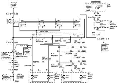 99 chevy heated mirror wire diagram 