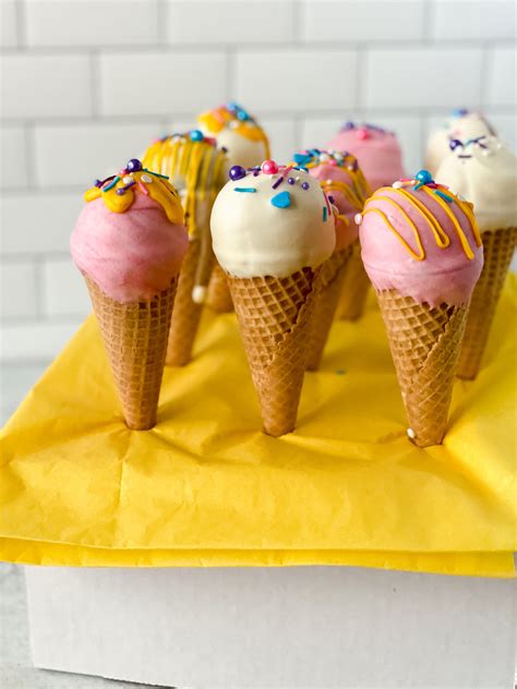 A Sweet Treat: How to Make Enchanting Cake Pop Ice Cream Cones
