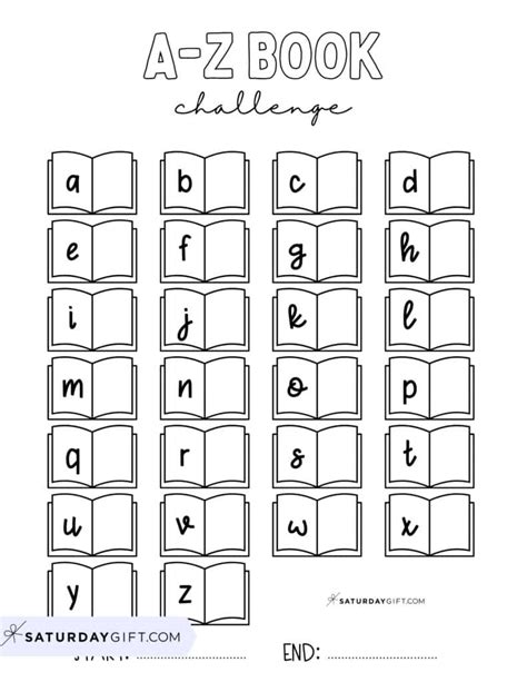 A To Z Reading Challenge Template Free