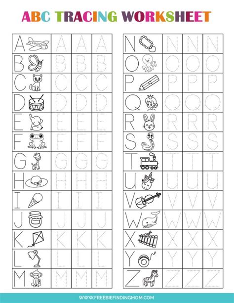 Abc Tracing Sheet Printable