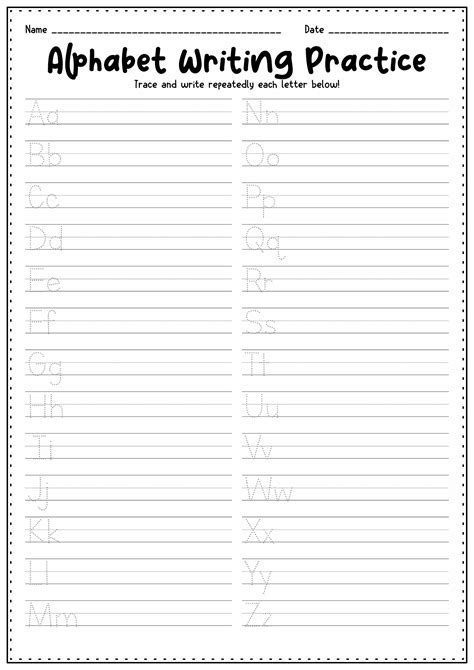 Abc Writing Printable